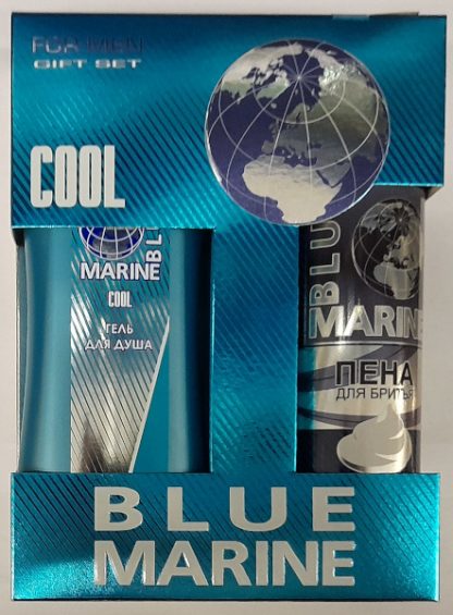 Подарочный мужской набор 093 Blue Marine Cool (гель-душ 250мл и пена для бритья 200мл) 21398