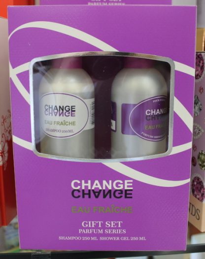 Косметический парфюмерный подарочный набор для женщин Change eau Fraiche 201 21482 (Гель для душа парфюмированный, шампунь для всех типов волос) аромат изготовлен во Франции