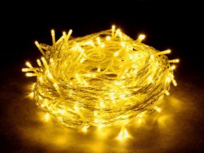 Электрогирлянда-конструктор "Занавес" 192 желтых LED ламп 6 нитей прозрачный провод 1*4м 24V 55028