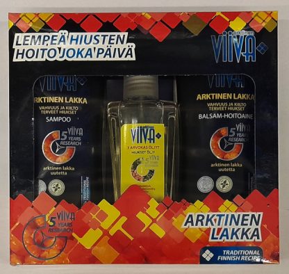 Подарочный набор для девушки 530 "Арктическая морошка" (шампунь, бальзам для волос, масло для волос)