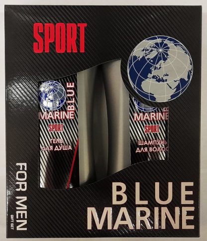 Подарочный мужской набор 081 "BLUE MARINE" SPORT (шампунь 250мл и гель-душ 250мл для мужчин)