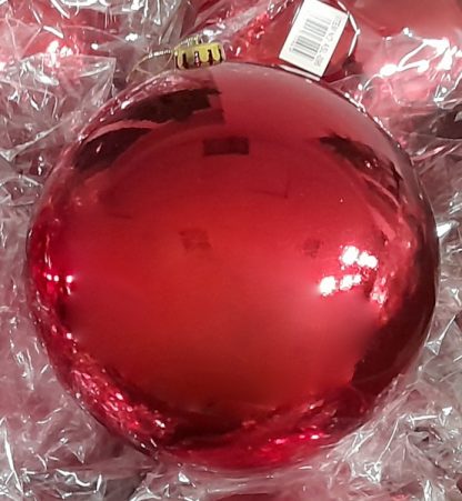 Шар ёлочный большой 18 см красный (коробка с игрушками №96) 700964