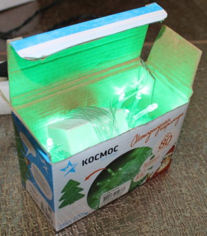 Светодиодная гирлянда Космос KOC_GIR80LED_G, зеленый свет 8.8 м, 8 режимов мигания, 14383