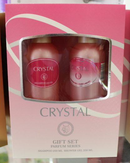 Косметический парфюмерный подарочный набор для женщин Crystal 191 21638 (гель для душа парфюмированный, шампунь для всех типов волос)