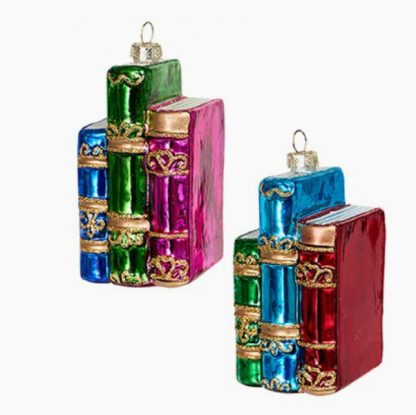 244087 Книги асс. из 2-х (стекло) 5,5х5х10см (отдел елочная игрушка, подвеска на елку)