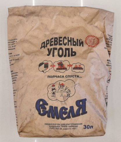 Уголь древесный 30 л, ГОСТ, для шашлыка, гриля, барбекю, Емеля, 1821